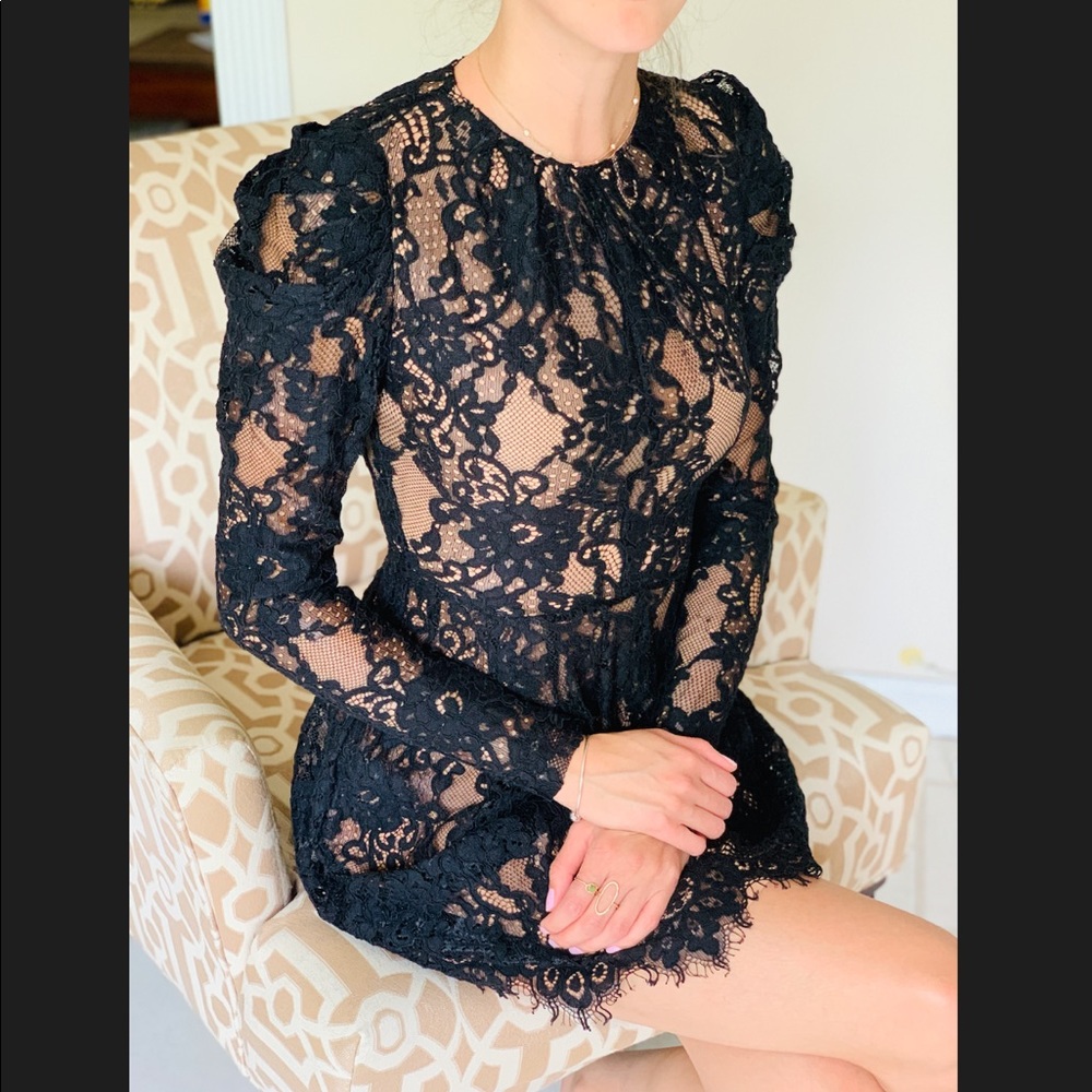 Michael Kors lace long sleeve mini dress